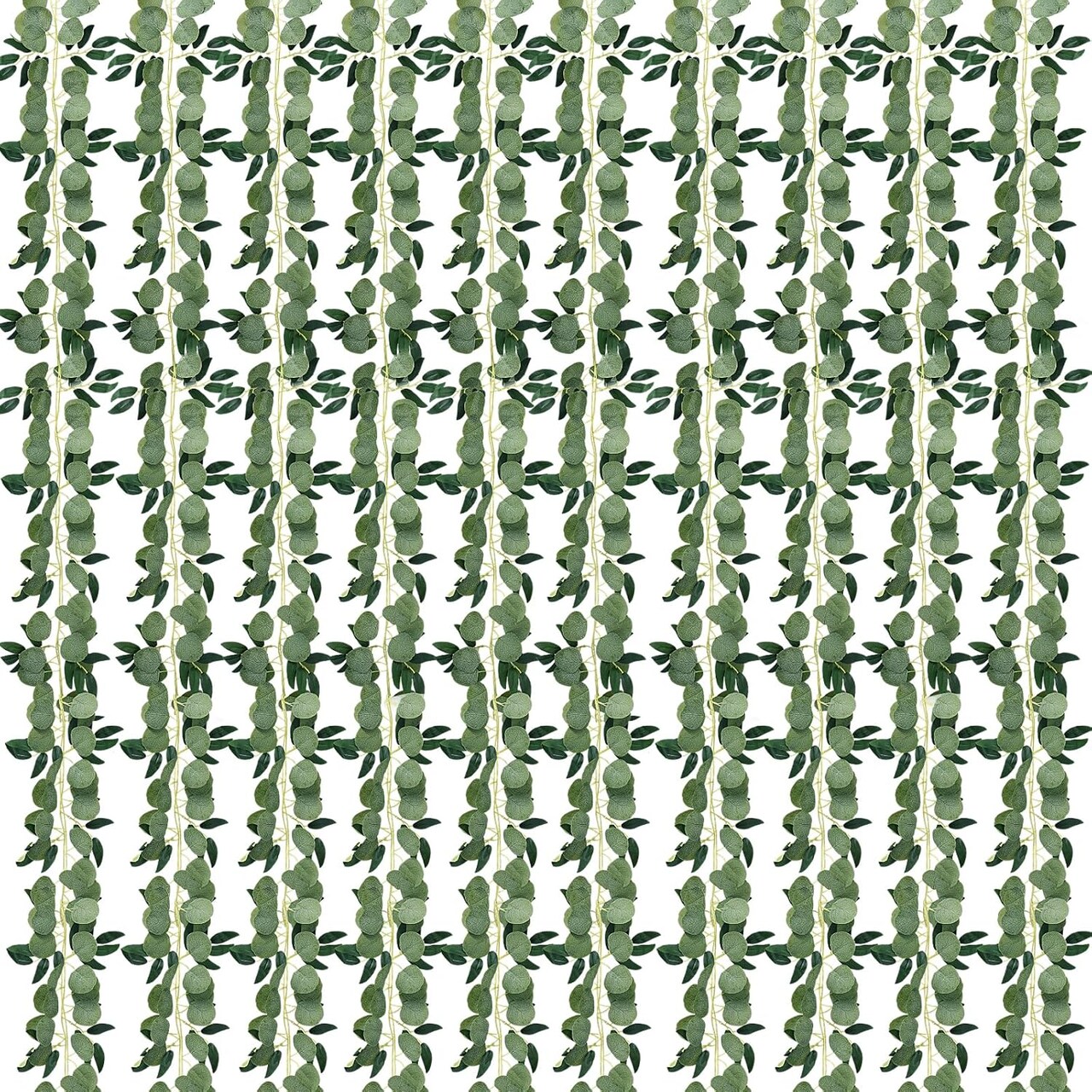 10pcs 6ft Faux Eucalyptus Garland with Willow Leaves – Perfect for Weddings, Parties, and Home Décor